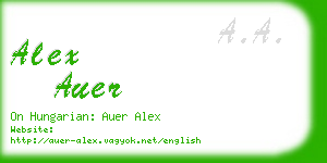 alex auer business card
